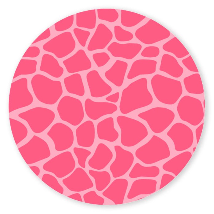 Sluitsticker giraffe print roze