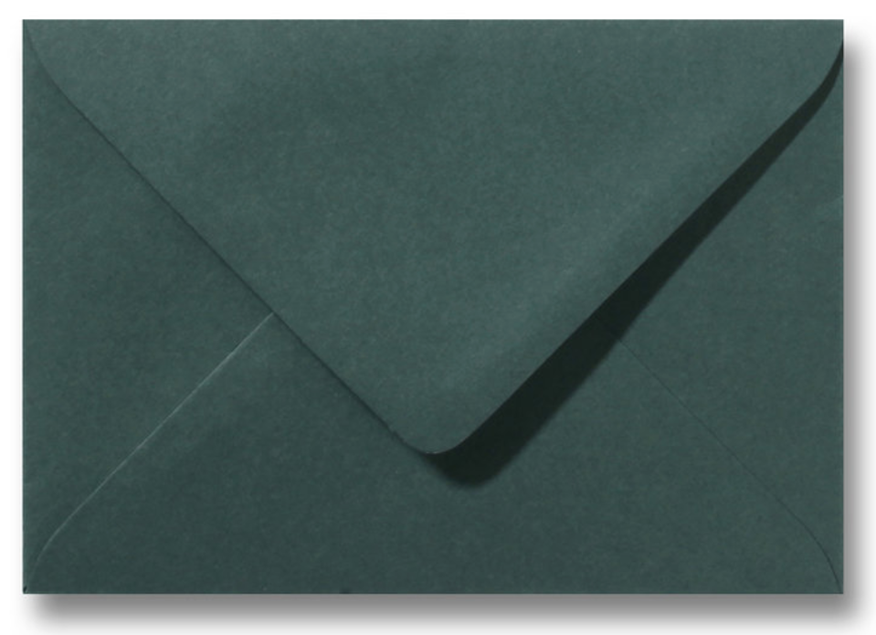 Envelop 11 x 16 cm klassiek jagergroen