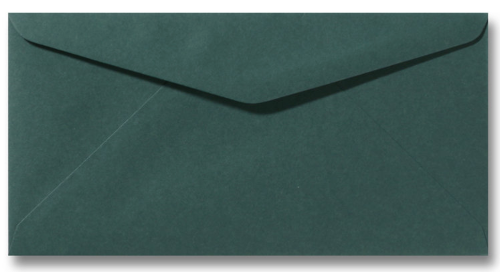 Envelop 11 x 22 cm klassiek jagergroen