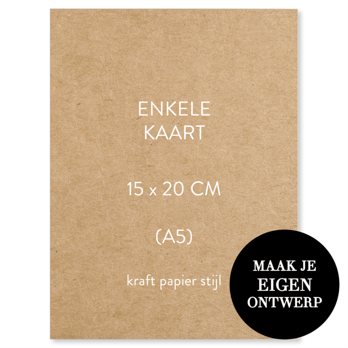 Zelf maken - 15 x 20 cm (A5) - kraftlook