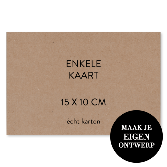 Zelf maken - 15 x 10 cm - kraft karton