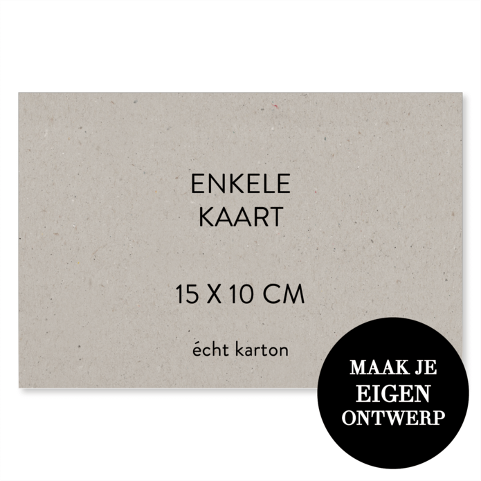 Zelf maken - 15 x 10 cm - grijs karton