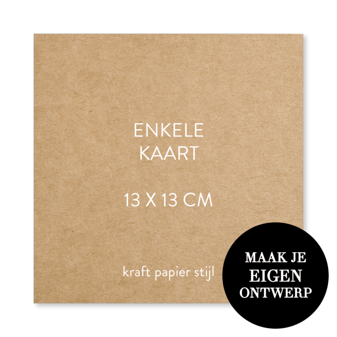 Zelf maken - 13 x 13 cm - kraftlook