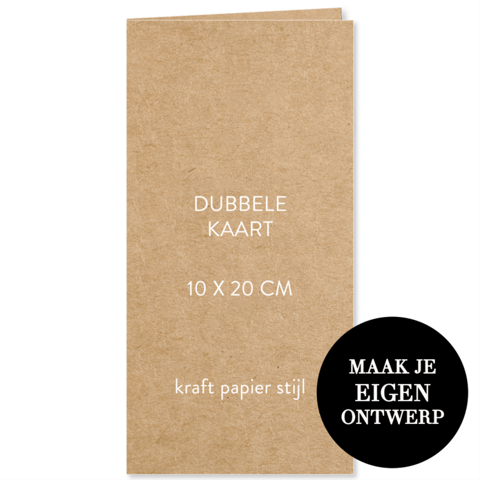 Zelf maken - 10 x 20 cm dubbel - kraftlook