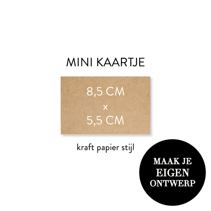 Zelf maken - 8,5 x 5,6 cm - kraftlook