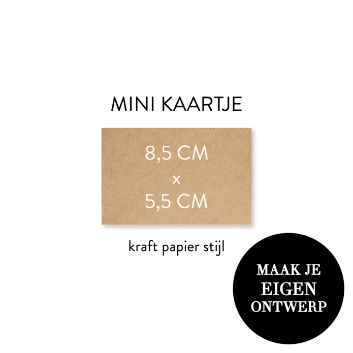 Zelf maken - 8,5 x 5,6 cm - kraftlook