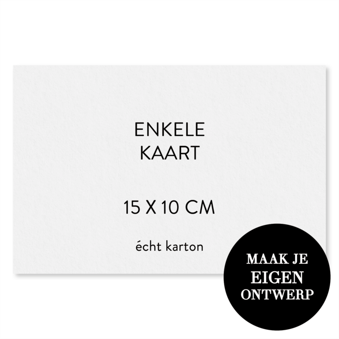 Zelf maken - 15 x 10 cm - wit karton
