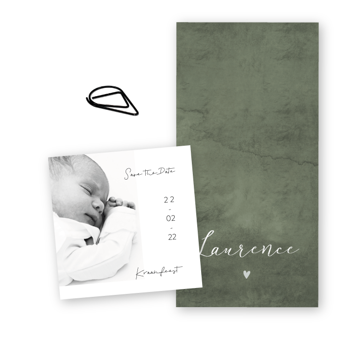 Extra kraamborrel geboortekaartje