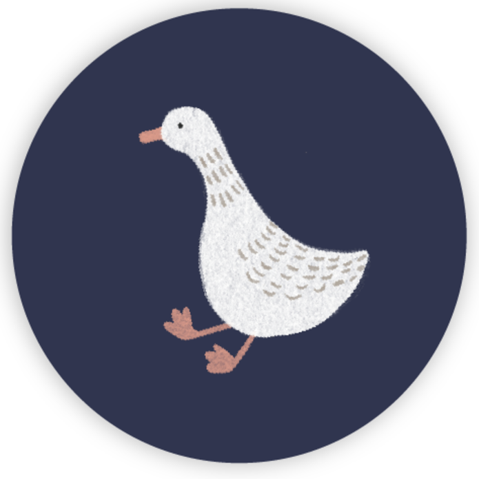 Sluitsticker gansje blauw