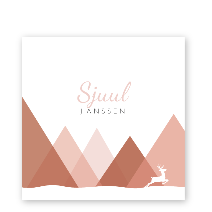 Geboortekaartje winters bergen