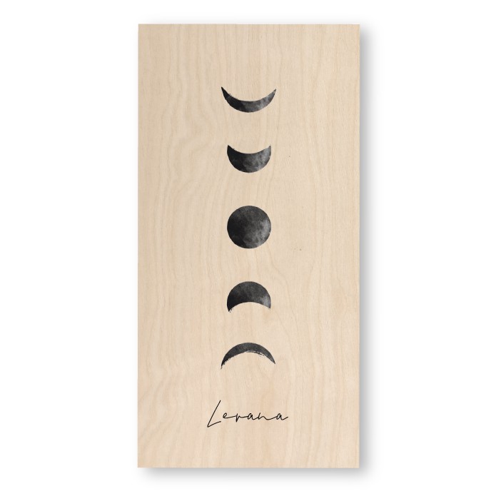 Geboortekaartje Hout Maanfases Levana
