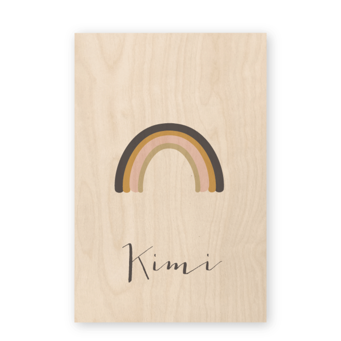 Geboortekaartje hout Kimi