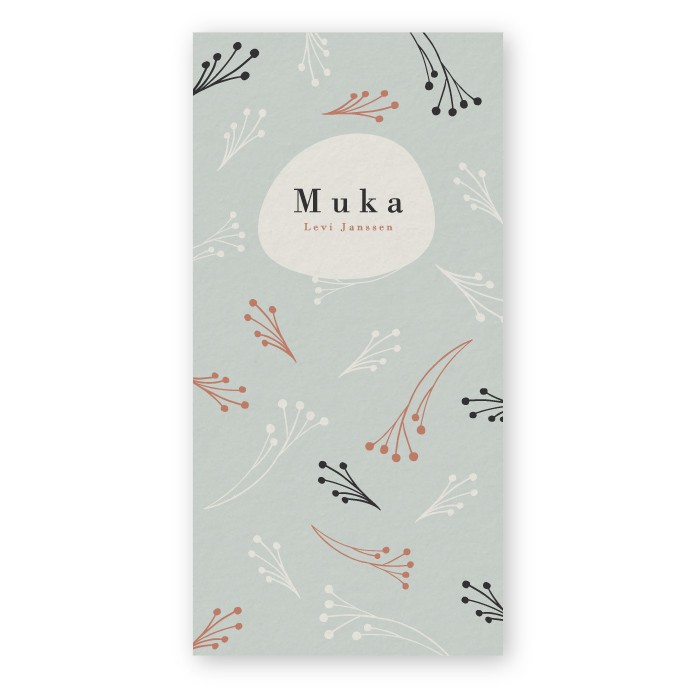 Geboortekaartje retro bloemen