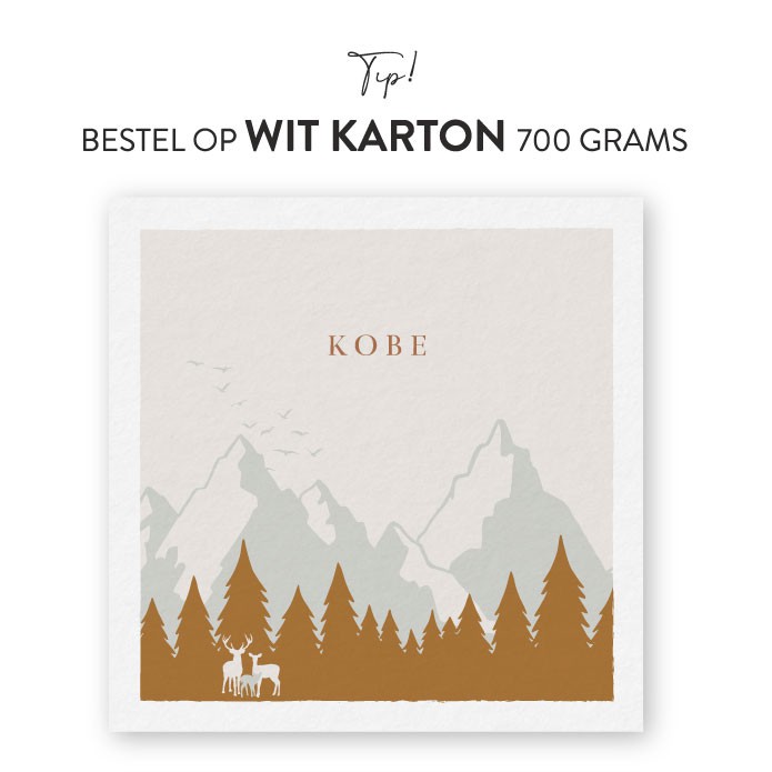 Babykaartje bergen landschap