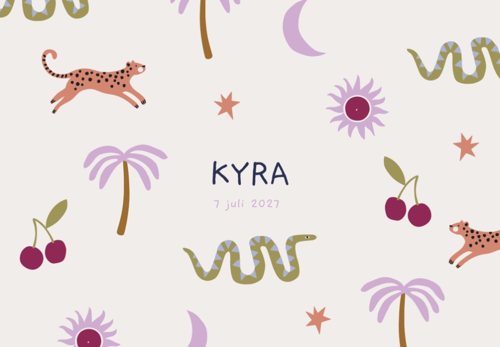 Geboortekaartje Kyra - Froukje den Nijs