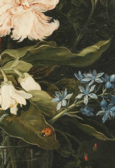 Geboortekaartje label splitpen bloemen Frances