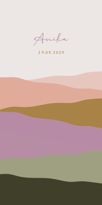 Geboortekaartje Anika modern landschap