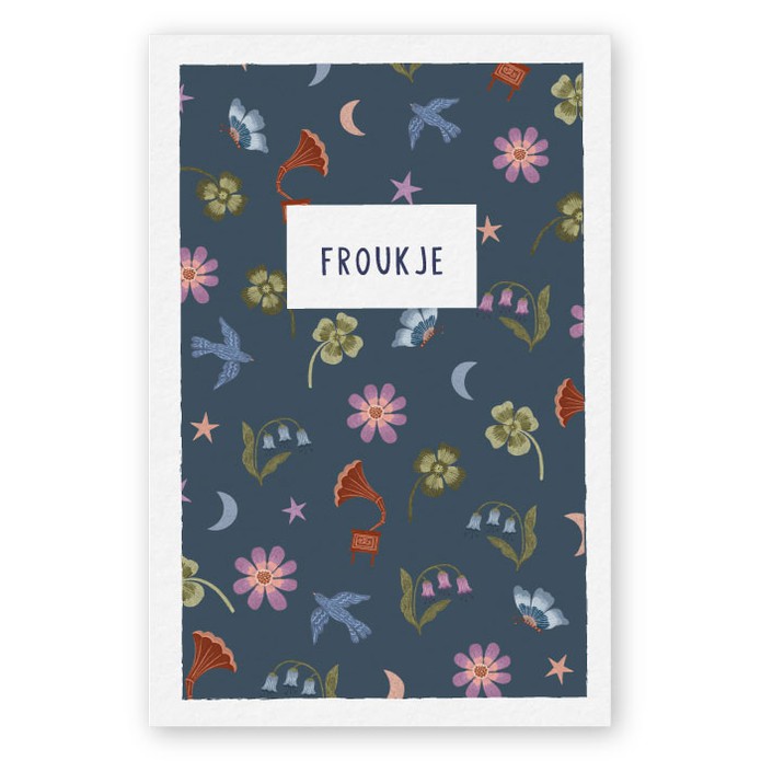 Geboortekaartje patroon klavertjes - Froukje den Nijs