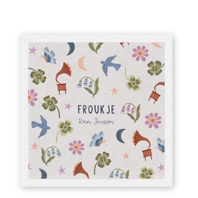 Geboortekaartje Froukje Printje Vierkant