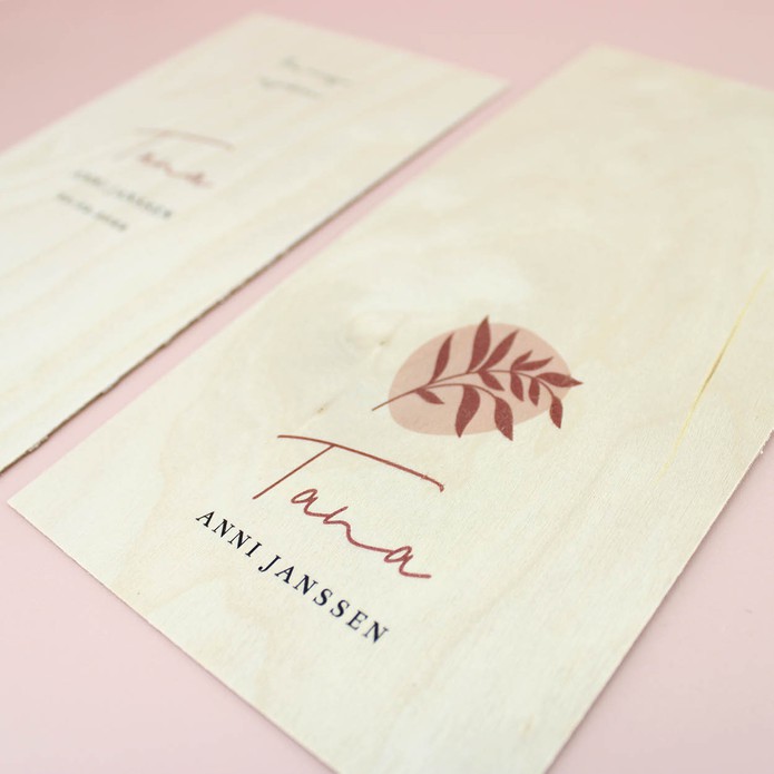 Geboortekaartje Hout Tana