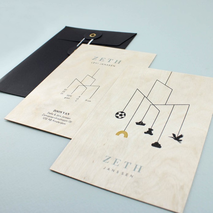 Geboortekaartje Hout Zeth