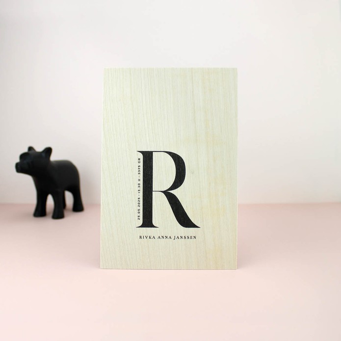Geboortekaartje Hout Rivka