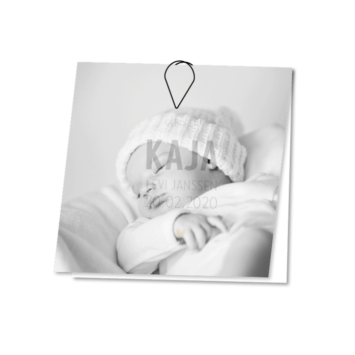 Babykaartje vellum foto