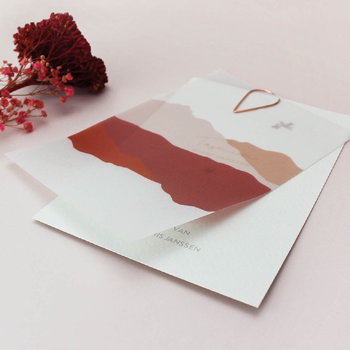 Babykaartje kalk labels abstract