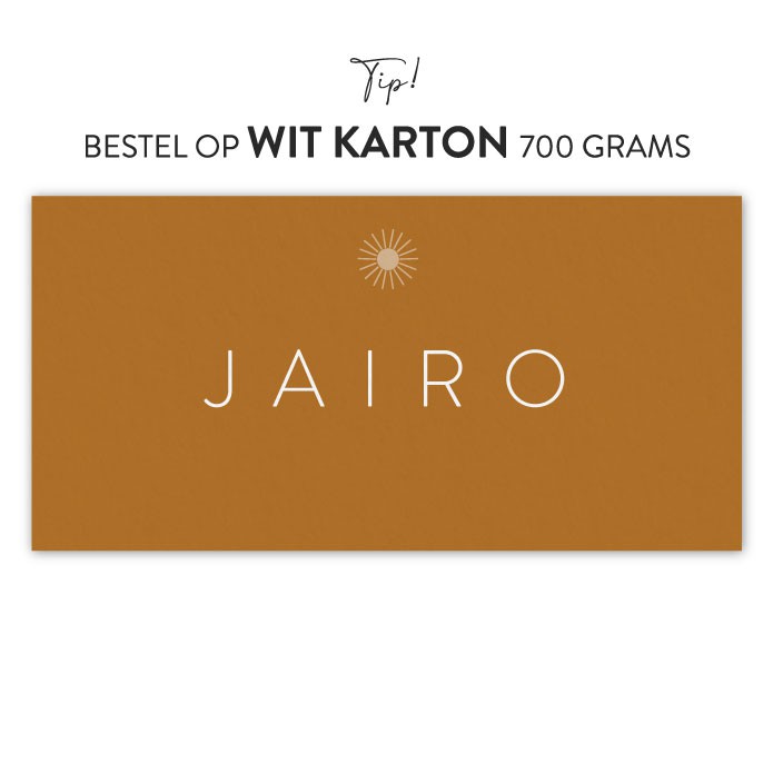 Geboortekaartje karton Jairo