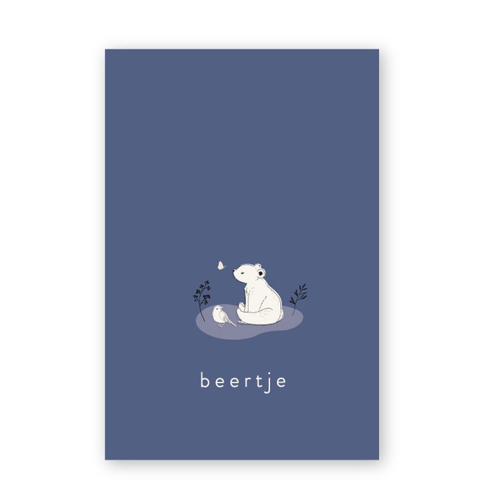 Geboortekaartje vlinder Beer