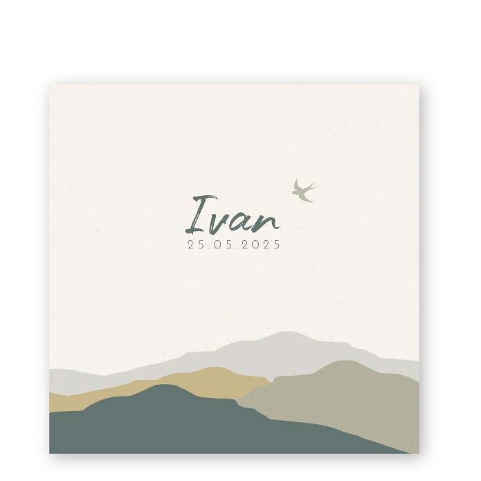 Geboortekaartje ooievaar bergen