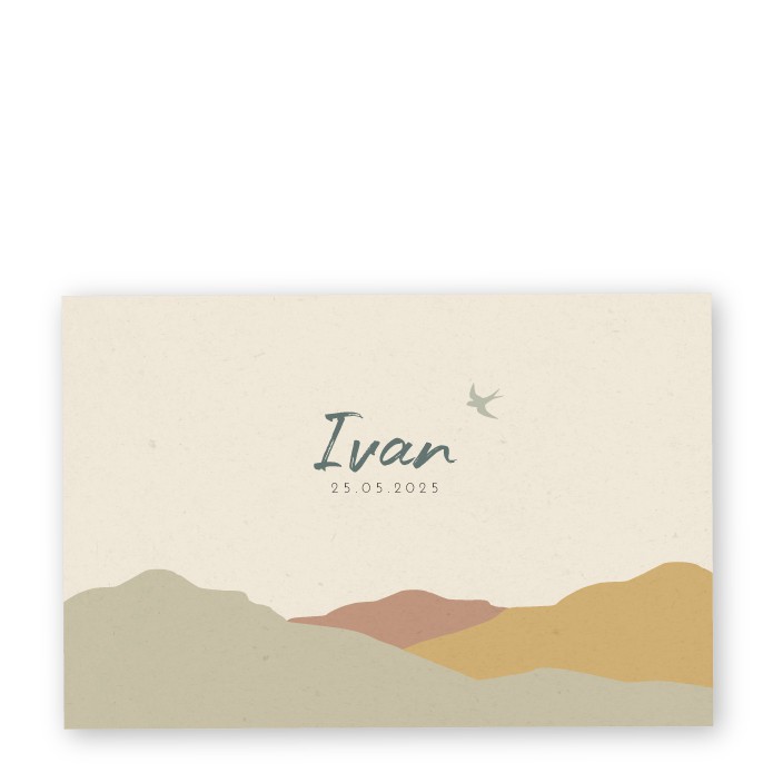 Geboortekaartje strak bergen