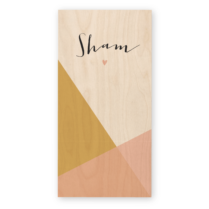 Geboortekaartje hout Sham