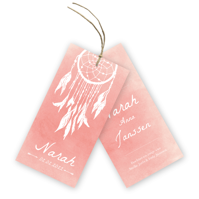 Geboortelabel Boho dromenvanger meisje Narah