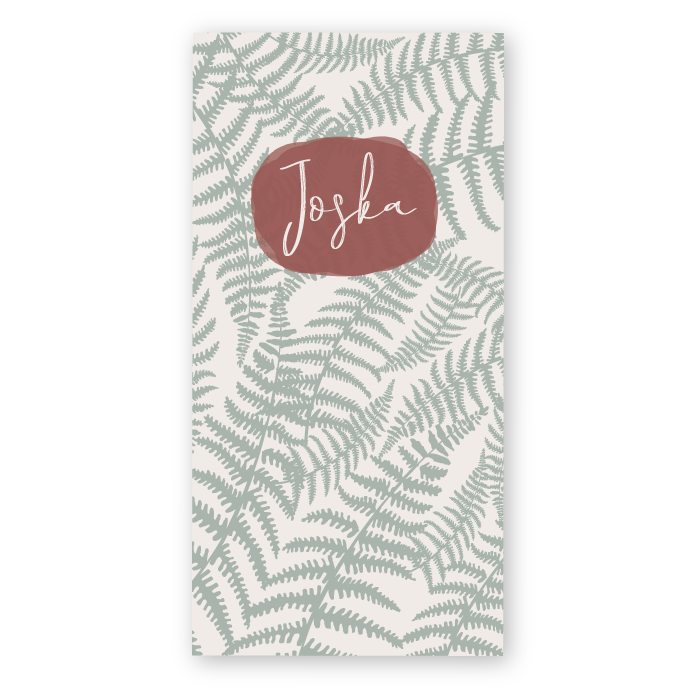 Geboortekaartje botanisch patroon Joska