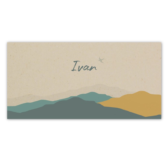 Geboortekaartje ecologisch bergen Ivan