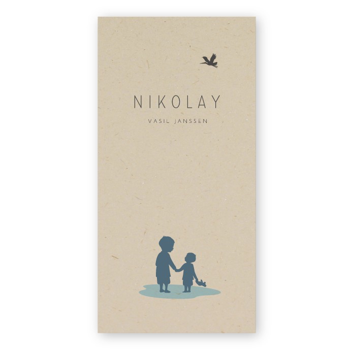 Geboortekaartje duurzaam vlieger Nikolay