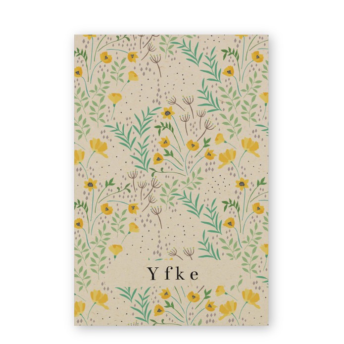 Geboortekaartje duurzaam lente bloemen Yfke