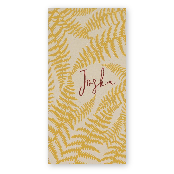 Geboortekaartje duurzaam varens Joska