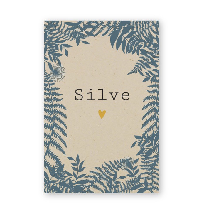 Geboortekaartje duurzaam varens Silve