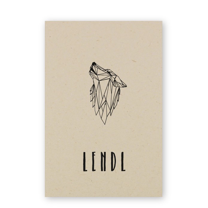Geboortekaartje duurzaam wolf Lendl