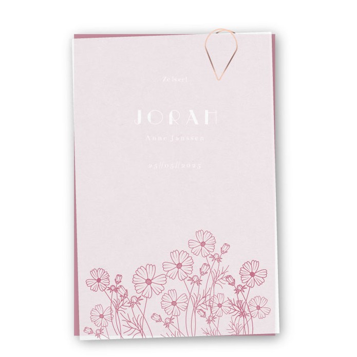 Geboortekaartje vellum oktober