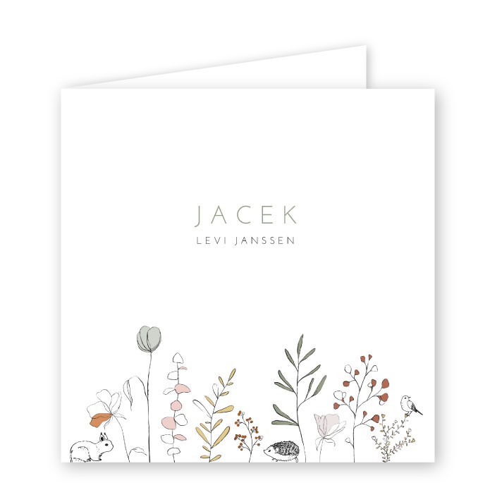 Geboortekaartje botanisch Jacek