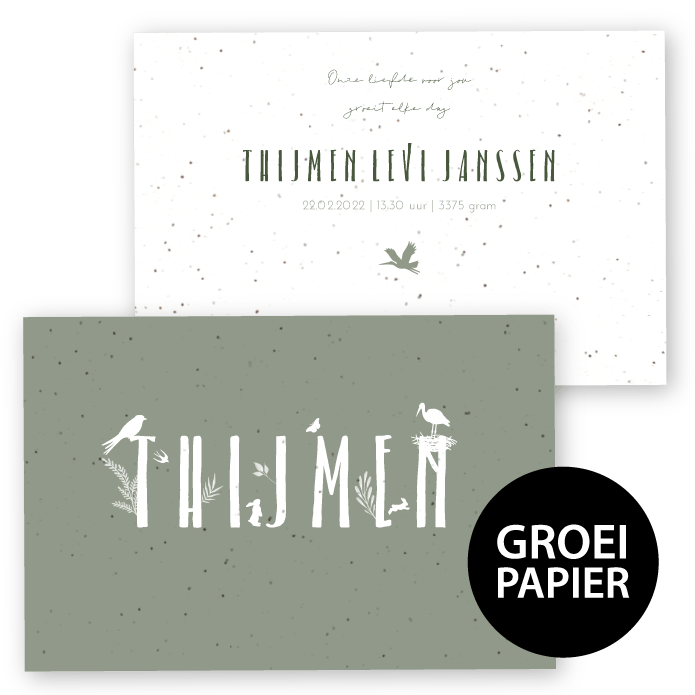 Groeipapier botanisch Thijmen