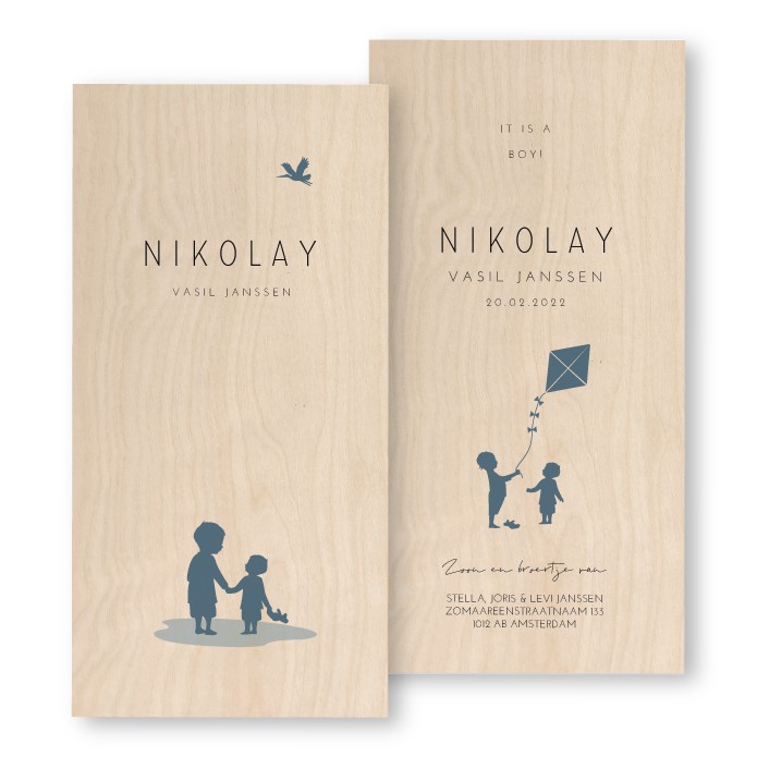 Geboortekaartje Hout Nikolay