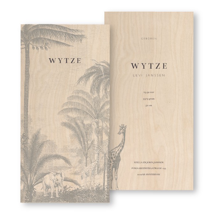 Echt hout vintage palmbomen Wytze