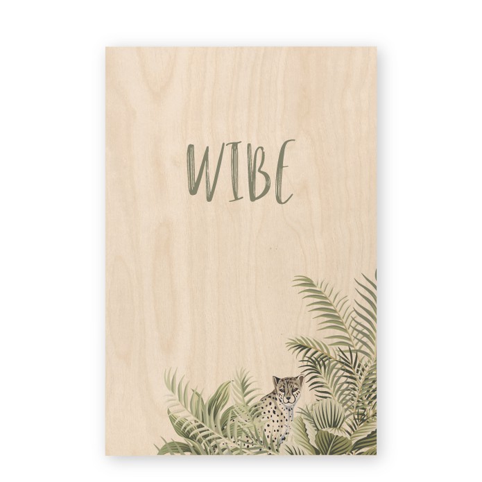 Geboortekaartje hout Wibe