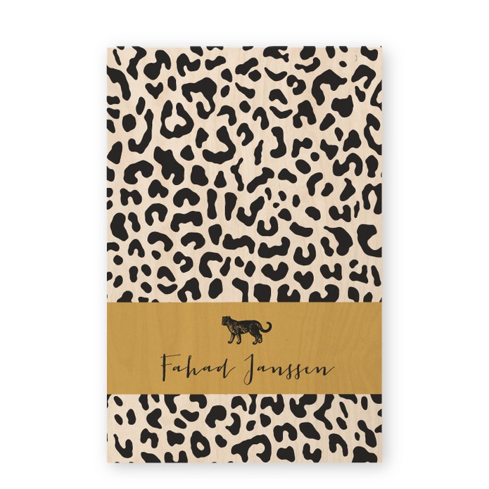 Geboortekaartje Echt hout Fahad