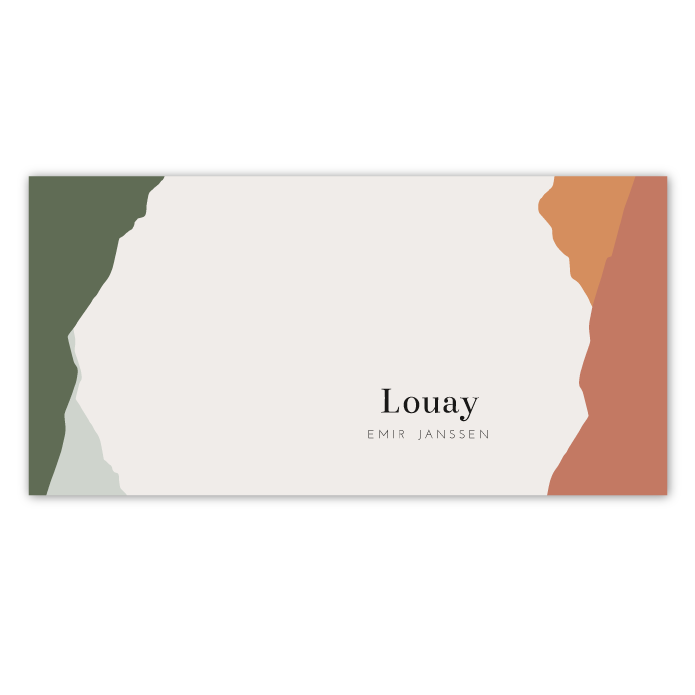 Babykaartje karton met bergen