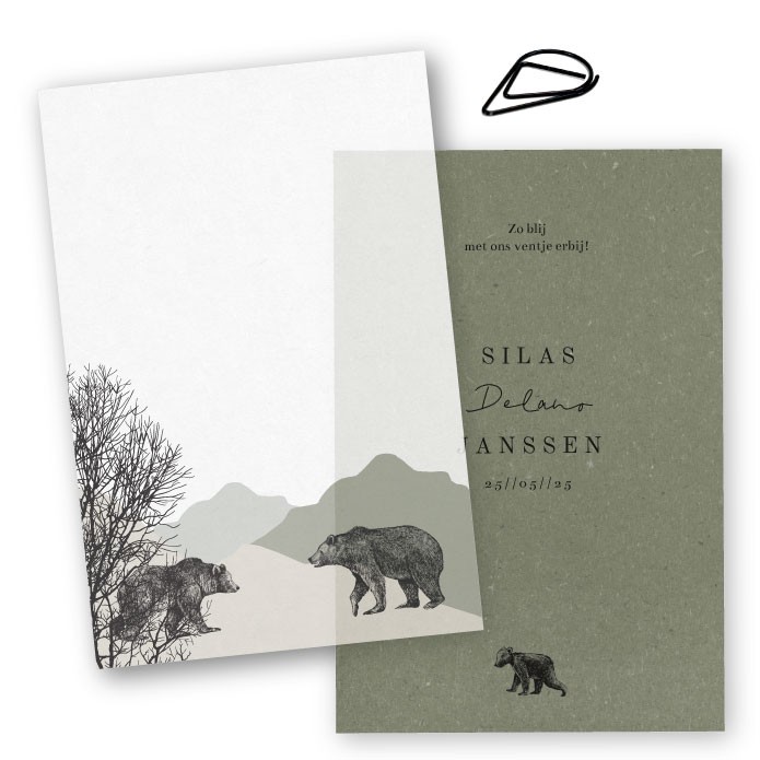 Geboortelabels kalk beertjes